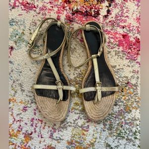 Burberry gold sandals